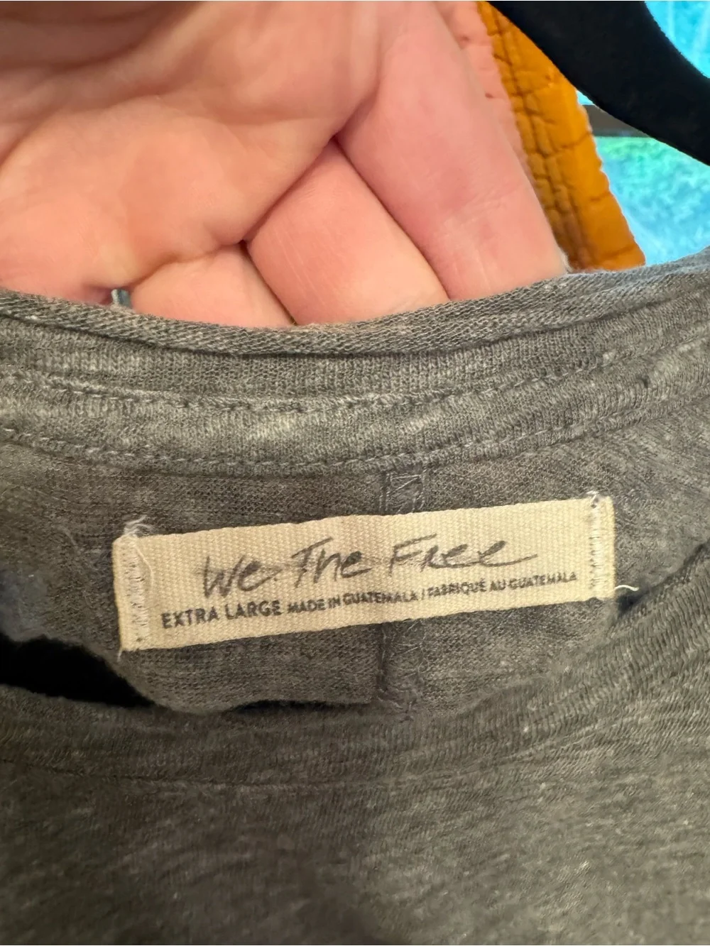 NWOT Free People We The Free Be My Baby Long-Sleeve Tee - Heather grey - XL